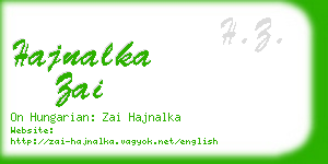 hajnalka zai business card